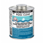 2900 Series Pool-Clear Medium Clear PVC Cement, 32 oz._noscript