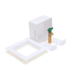 1/4" Square Copper Ice Maker Outlet Box w/o Hammer_noscript
