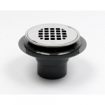 130 Series ABS Round Low Profile Polished Shower Drain_noscript