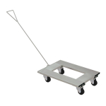 Aluminum Channel Dolly with Handle, 18x24 In._noscript