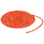 Steel Bollard Safety Chain Per Foot, Orange_noscript