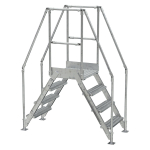 Aluminum Crossover Ladder, 4 Step, 14" Top Step_noscript