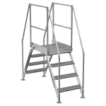 Aluminum Crossover Ladder, 4 Step, 23" Top Step_noscript