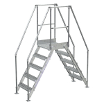 Aluminum Crossover Ladder, 5 Step, 14" Top Step_noscript