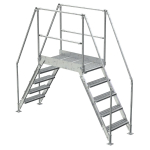 Aluminum Crossover Ladder, 5 Step, 33" Top Step_noscript