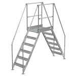 Aluminum Crossover Ladder, 6 Step, 23" Top Step_noscript