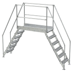 Aluminum Crossover Ladder, 6 Step, 44" Top Step_noscript