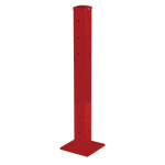 3 Rib Rail Bolt-On Post, Red, 42" Height_noscript