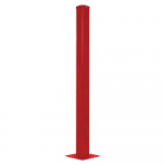 3 Rib Rail Bolt-On Post, Red, 60" Height_noscript