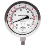 10" 1/4" NPT BTM 30"/0/150 PSI Ammonia Pressure Gauge_noscript