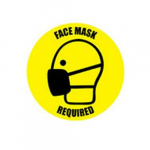Floor Sign, "Face Mask Required", 12x12"_noscript