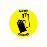 Floor Sign, "Gloves Required", 12x12"_noscript