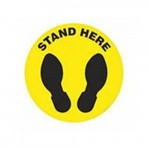 Floor Sign, "Stand Here", 12x12"_noscript