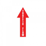 Floor Sign, Arrow, "Traffic Flow", 4x12"_noscript