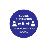 Floor Sign, "Practice Social Distancing"_noscript