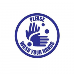 Floor Sign, "Please Wash Your Hands"_noscript