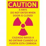 English/Spanish Sign: "Caution X-Ray Area"_noscript