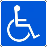 Aluminum Sign: "Handicapped Symbol"_noscript