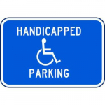 Aluminum Sign: "Handicapped Parking"_noscript