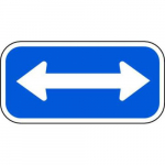 Aluminum Sign: "Double Arrow Symbol"_noscript