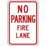 Aluminum Sign: "No Parking Fire Lane"_noscript