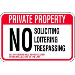 12" x 18" Aluminum Sign: "Private Property"_noscript