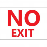 10" x 14" Aluminum Sign: "No Exit"_noscript