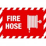 10" x 14" Aluminum Sign: "Fire Hose"_noscript