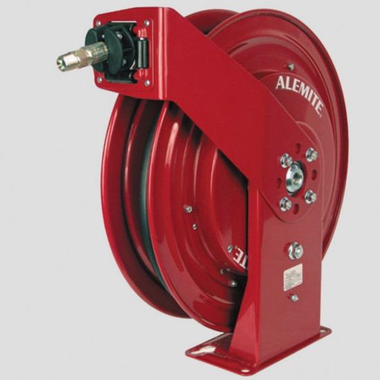 Alemite 8078-F - Maroon Heavy Duty Air/Water Hose Reel with 317803-50