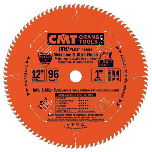 CMT P12096 ITK Plus 12" Melamine and Ultra Finish Saw Blade Heavy Duty Depot