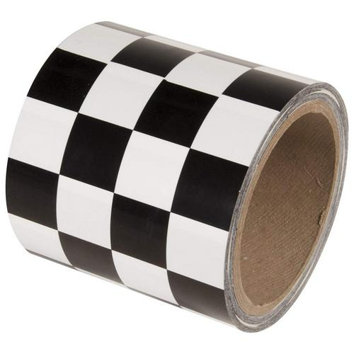 GHS Safety LCB412 Black/White Checker Tape, 4" x 54' Heavy Duty Depot
