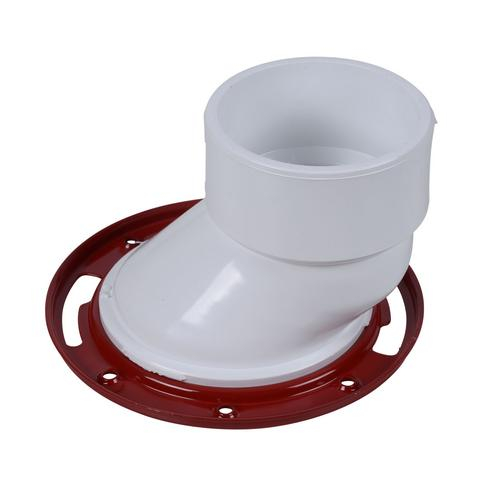 Oatey 43804 PVC Offset Closet Flange w/ Metal Ring w/o Test Cap